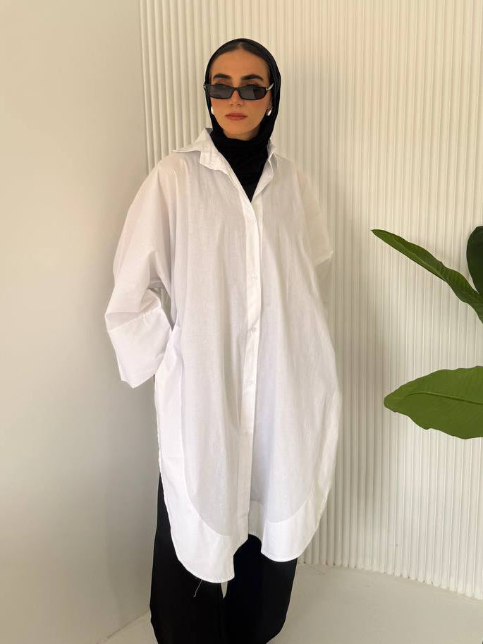 Butterfly oversized shirt in White