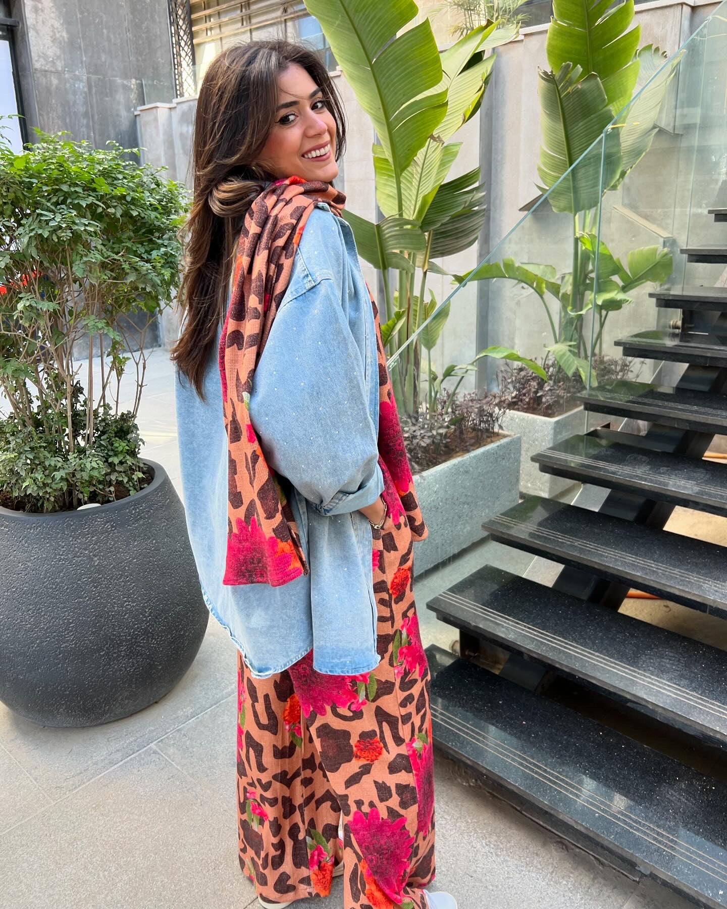 Leopard Pant Floral Set
