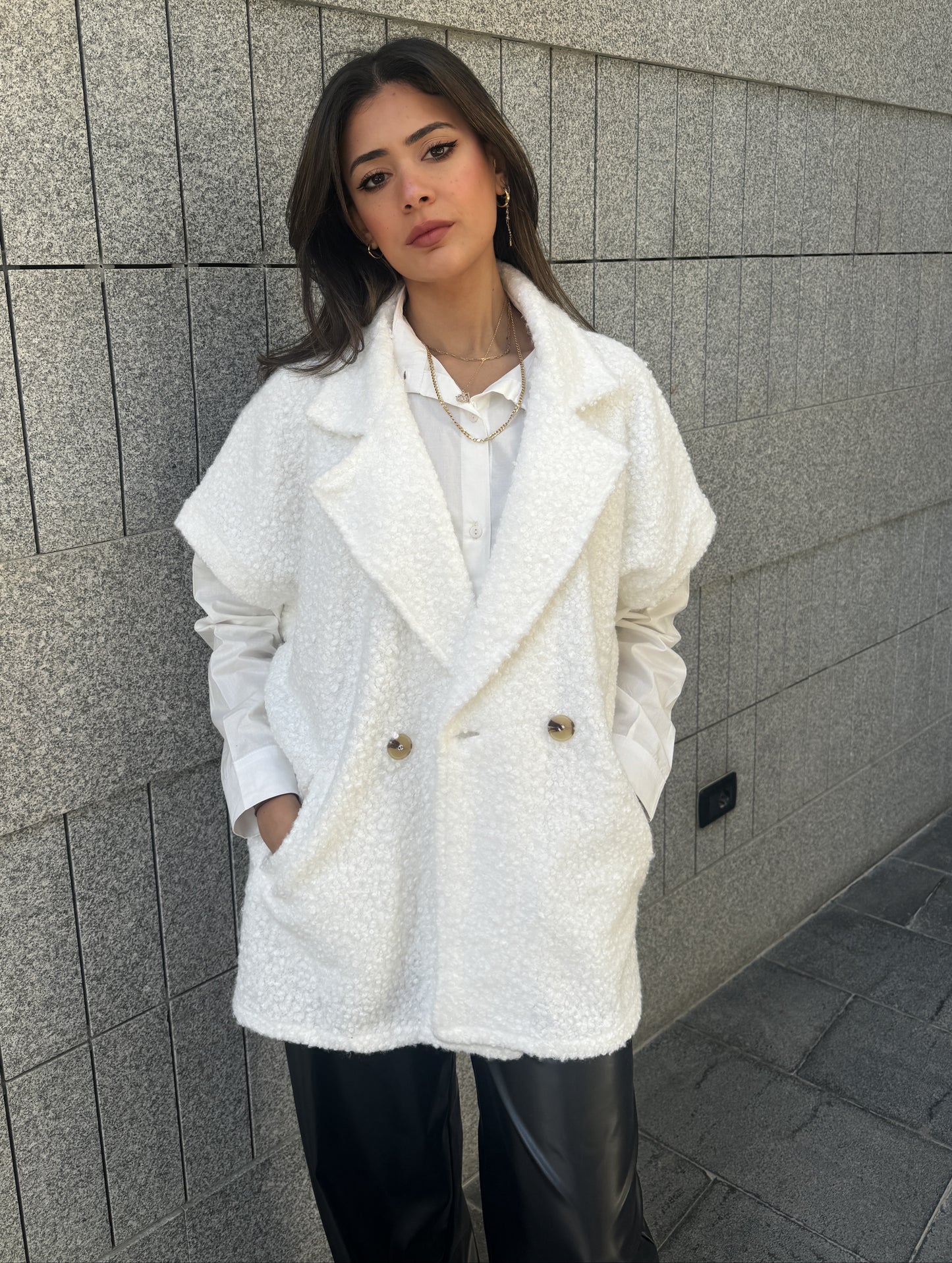 Ash White Vest