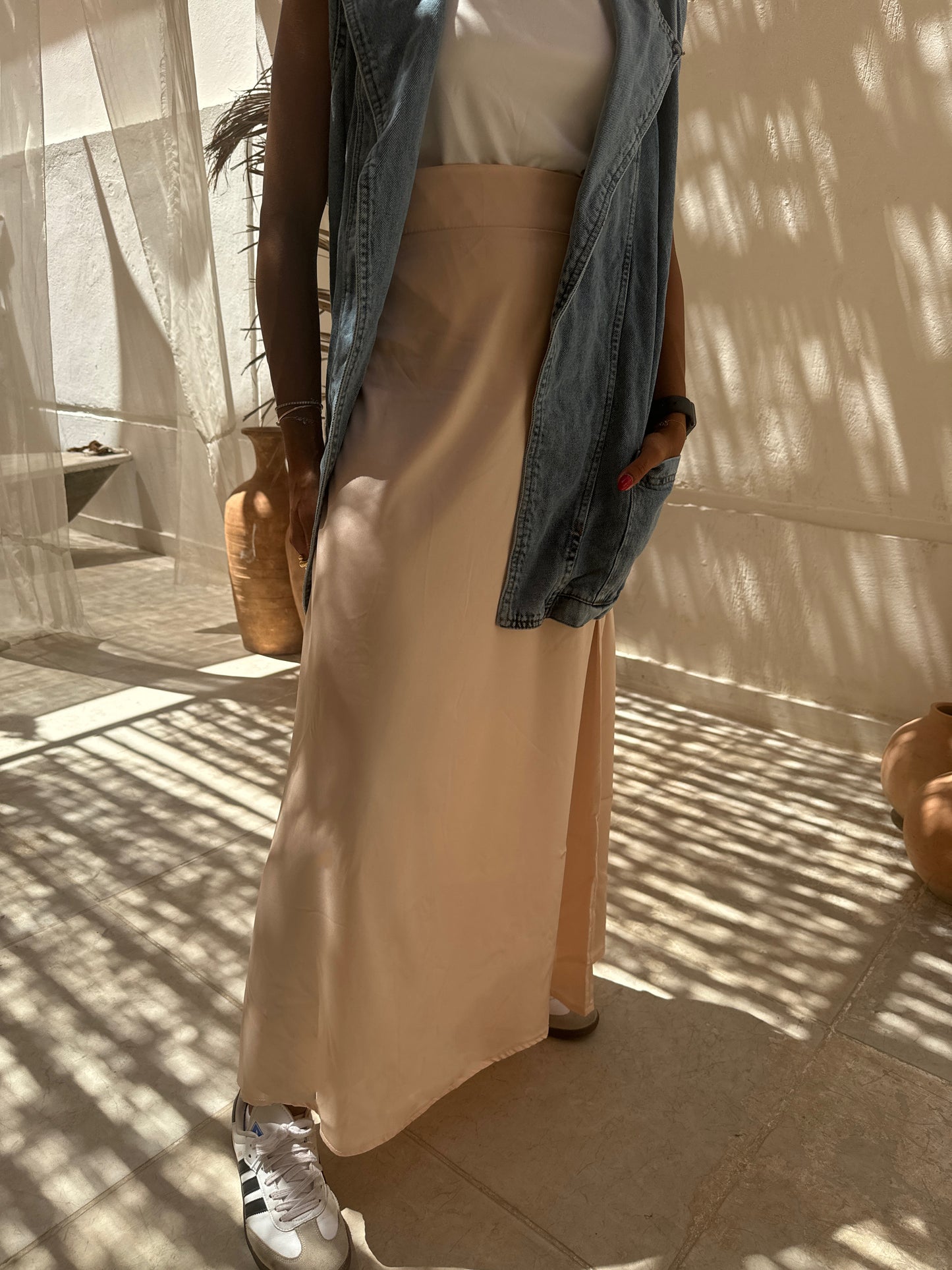 Sofy silk skirt