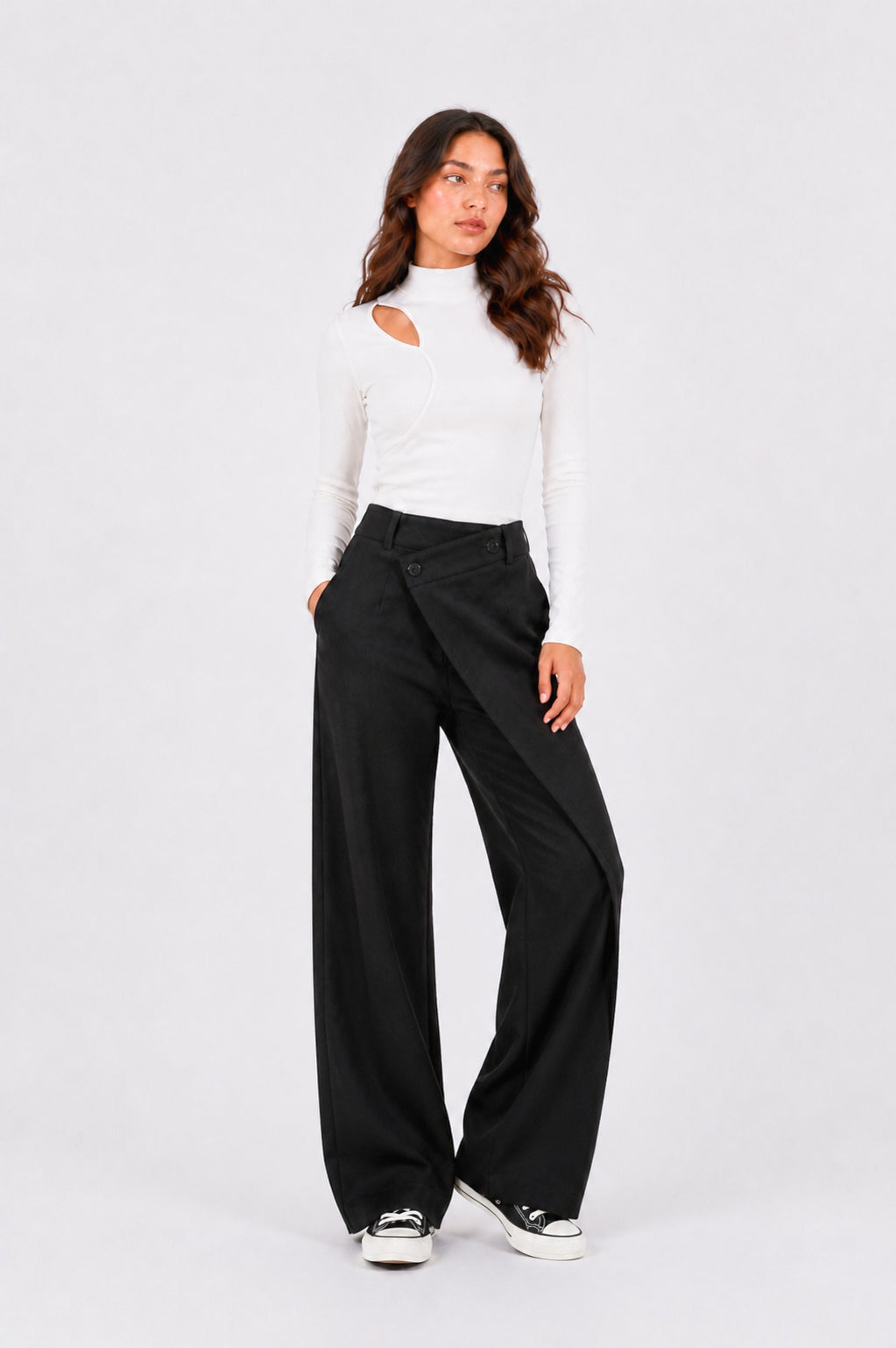 Cross pant in black