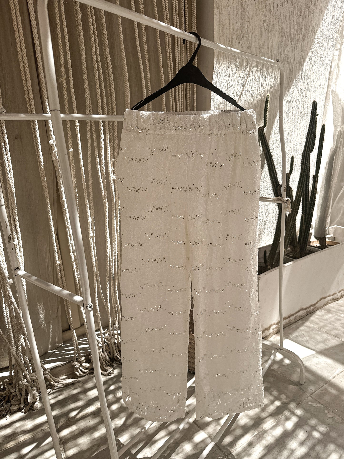 Ice embroidery lace pant