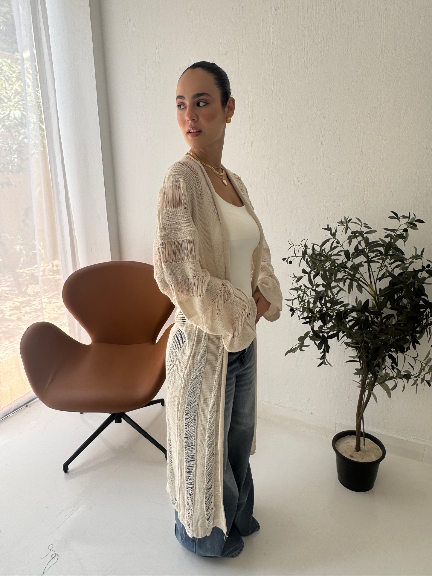 NET Beige Cardigan