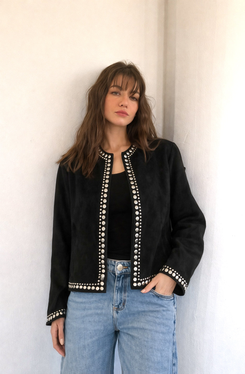 Indian embroidery black jakcet