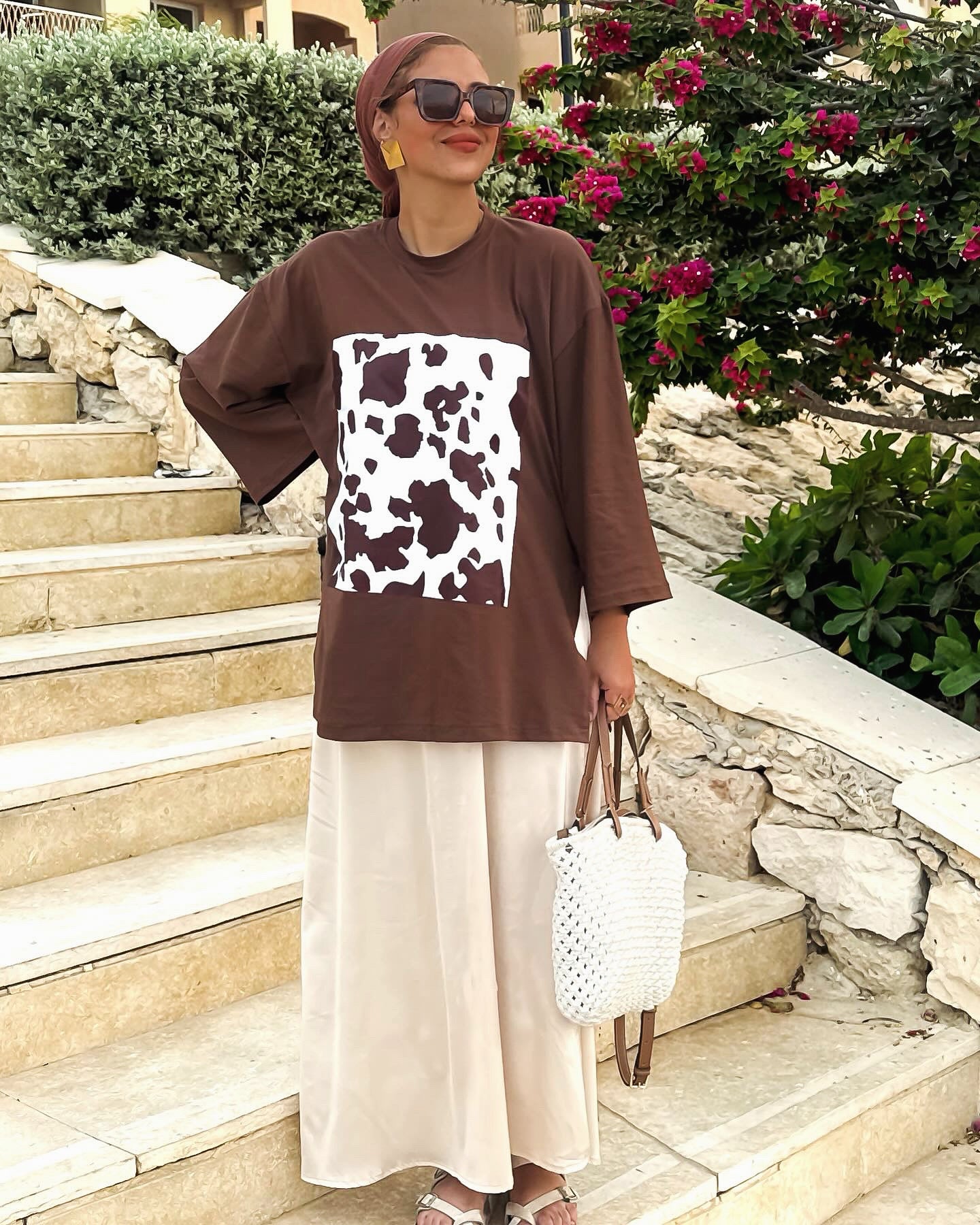 Cow Tshirt in brown
