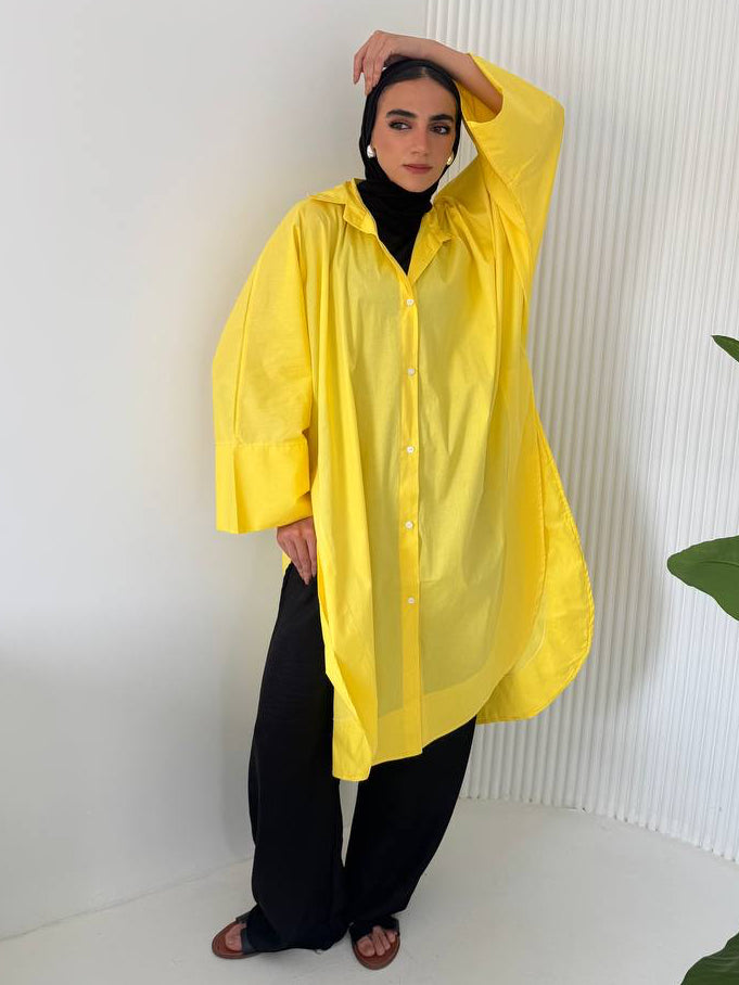 Butterfly oversized shirt in Yellow