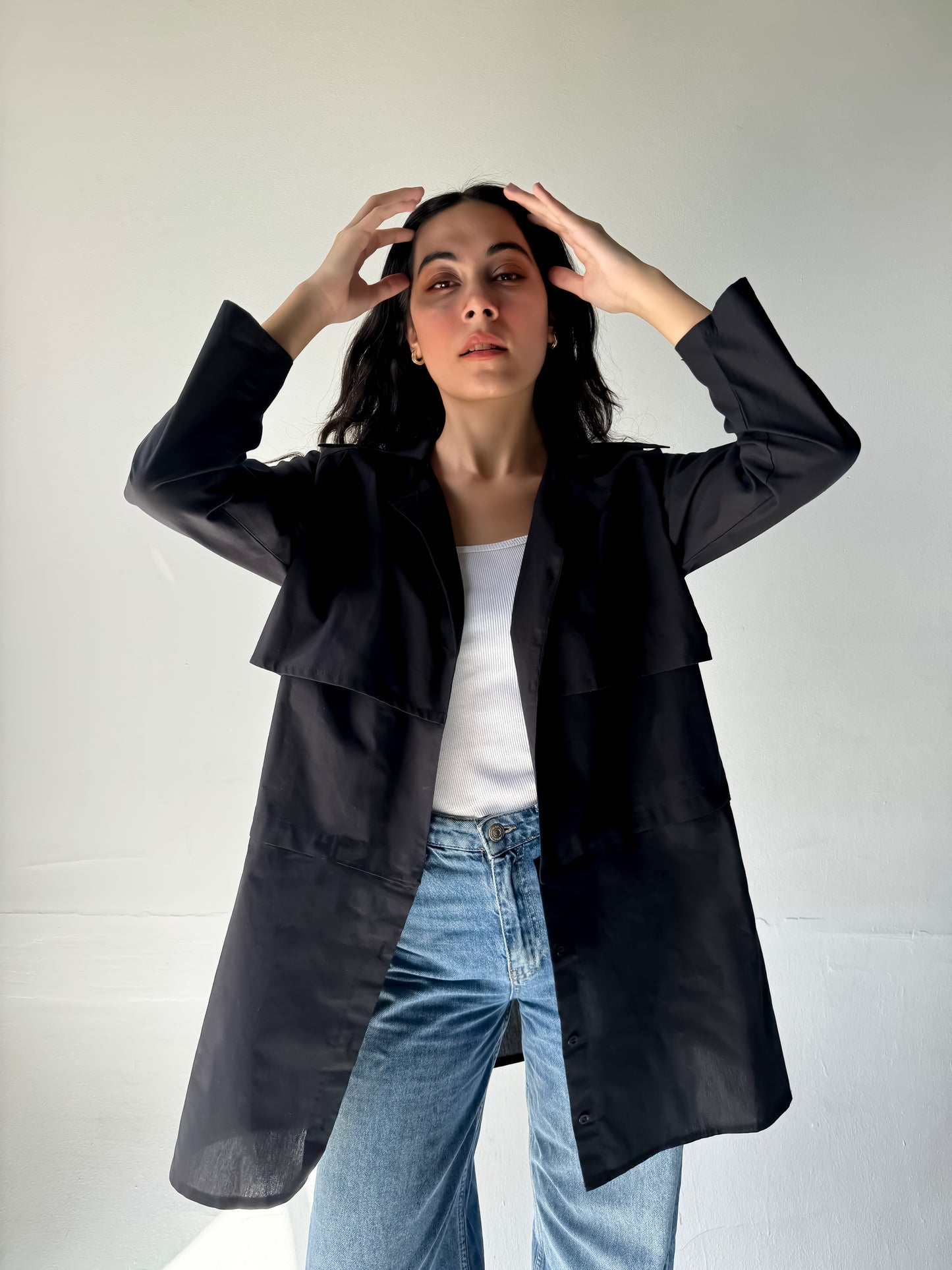 Urban Cropped Shirt In Black