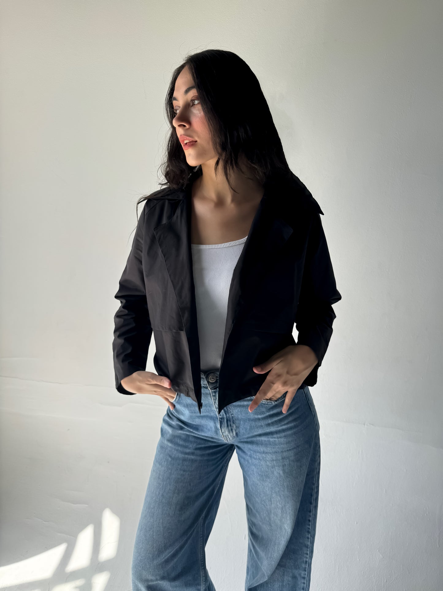 Urban Cropped Shirt In Black