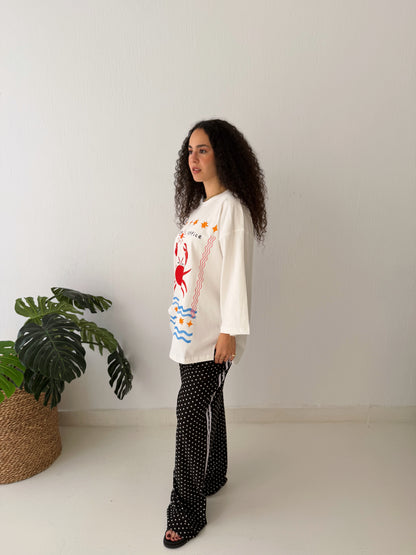 Black Polka dot pant