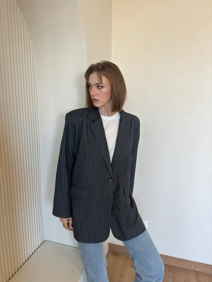 Striped Greyish Blazer