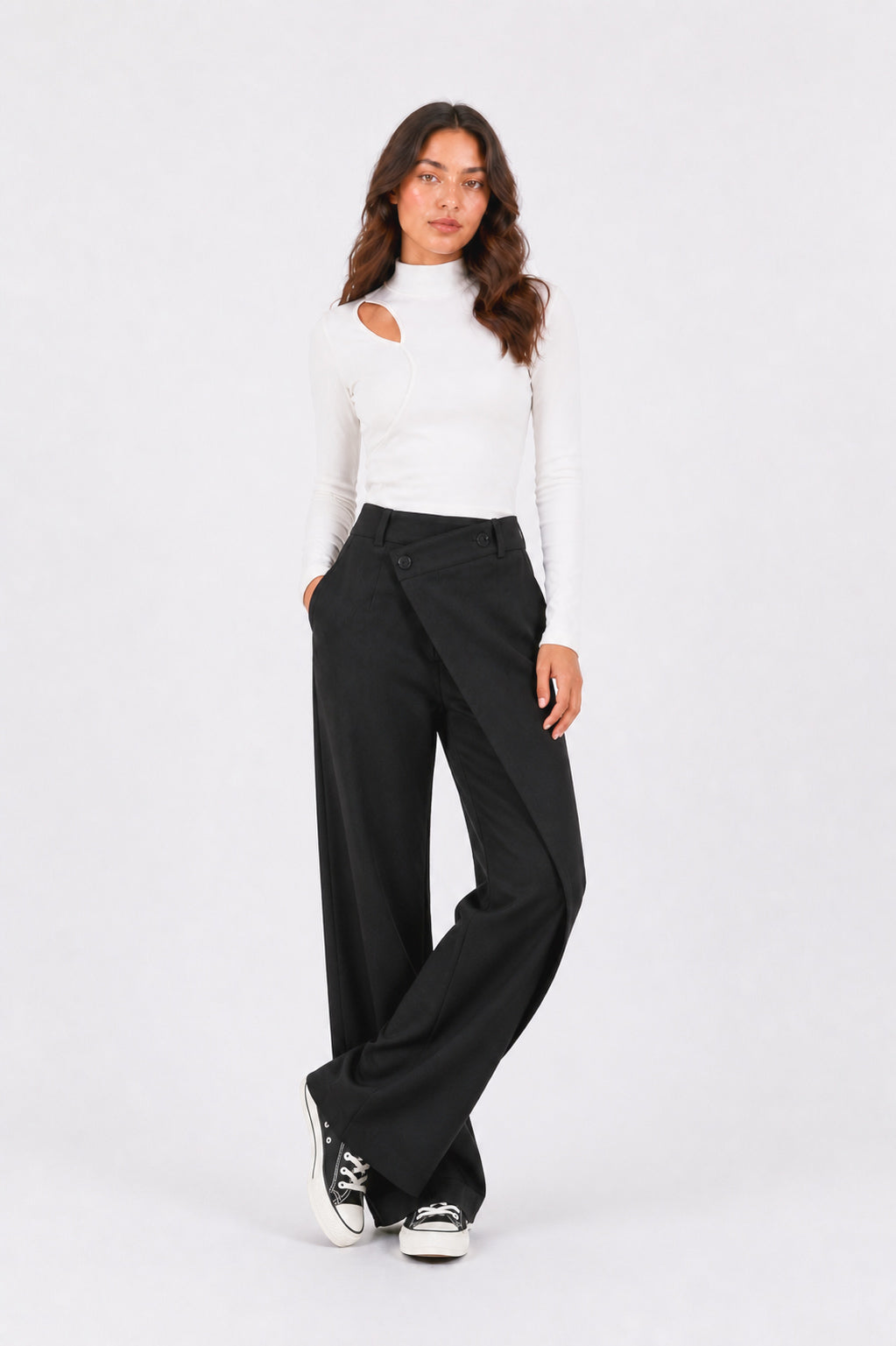Cross pant in black