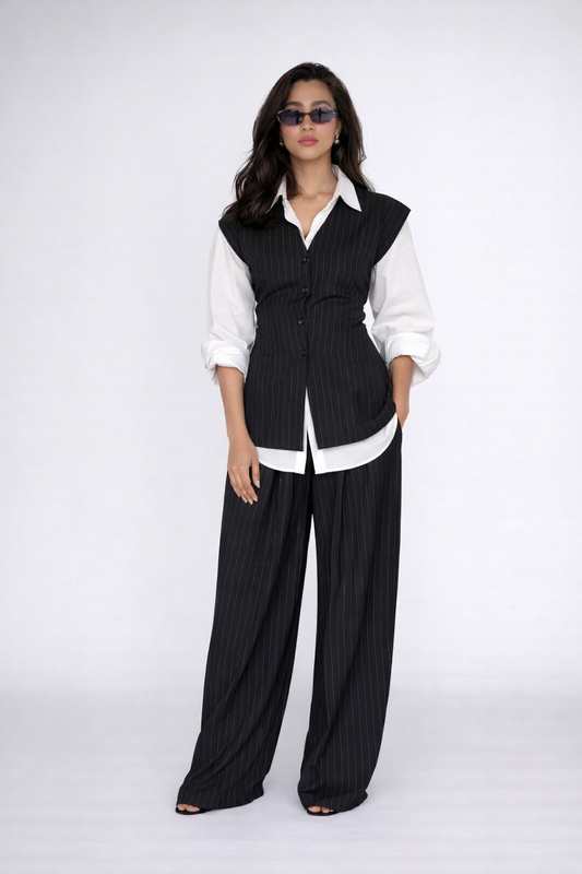 Stripped Set In Black