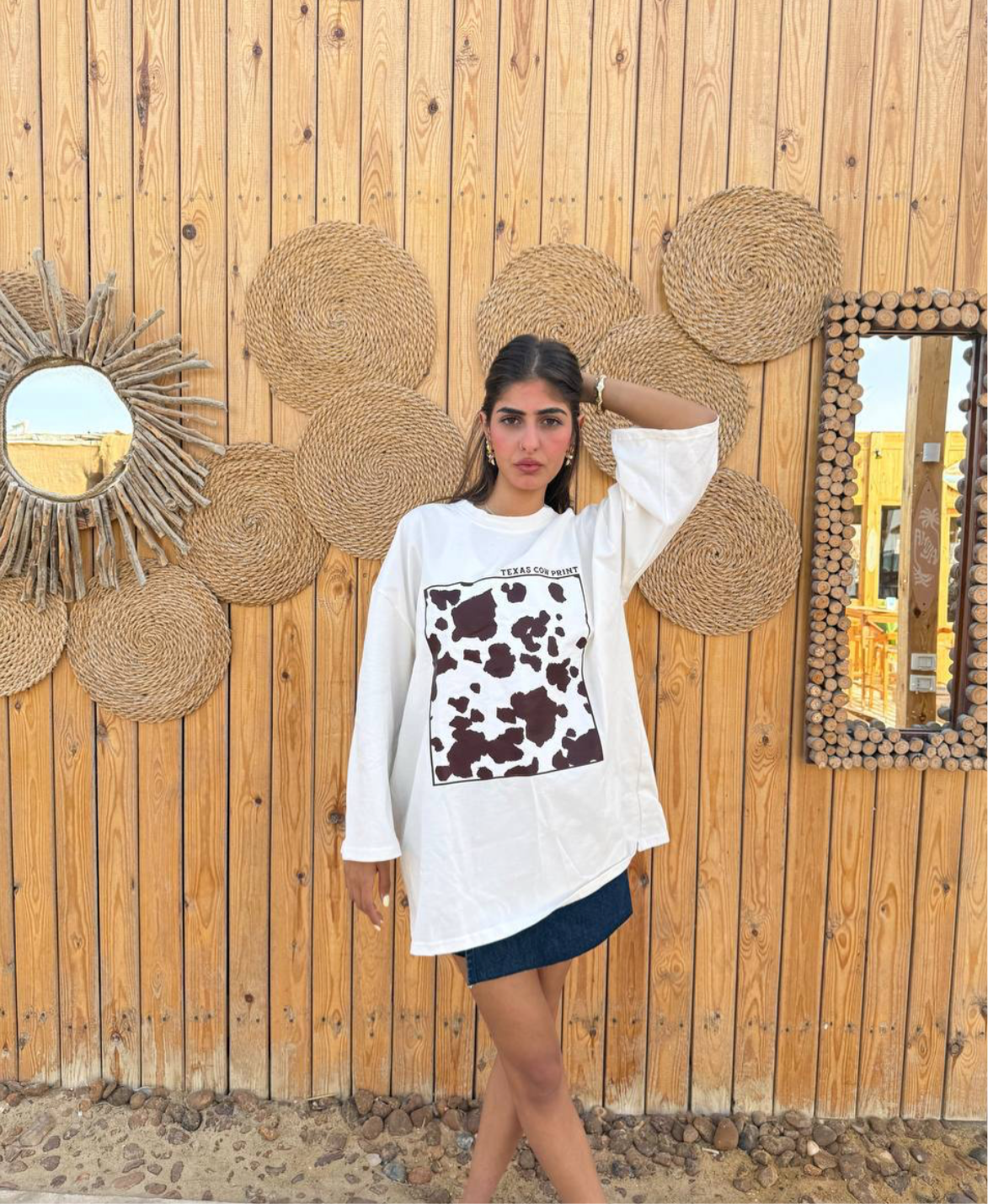 Cow Tshirt in white
