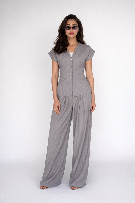 Stripped Set In Gray