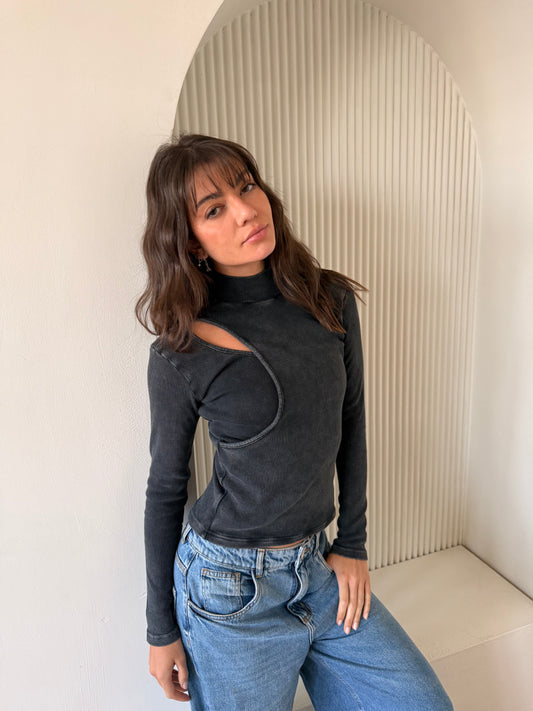 Gray Washed basic top