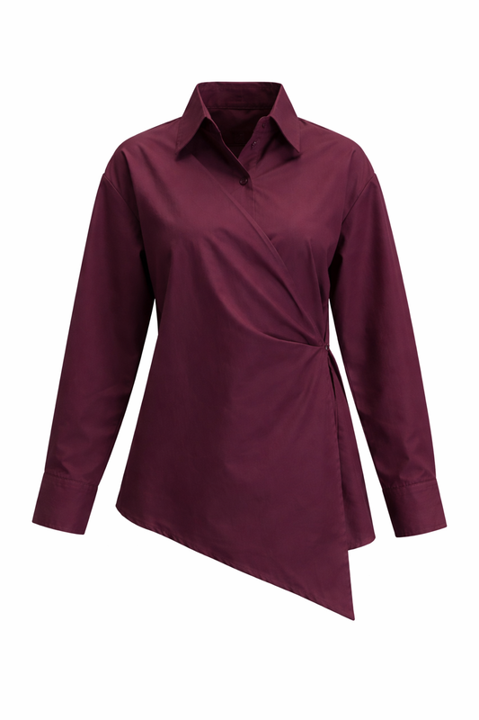 Wrape Burgundy Shirt
