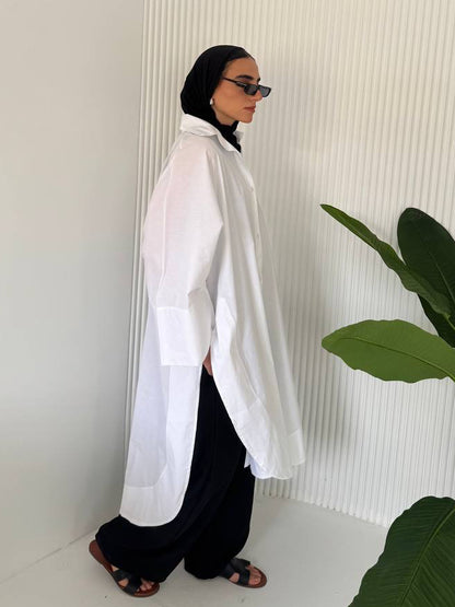 Butterfly oversized shirt in White