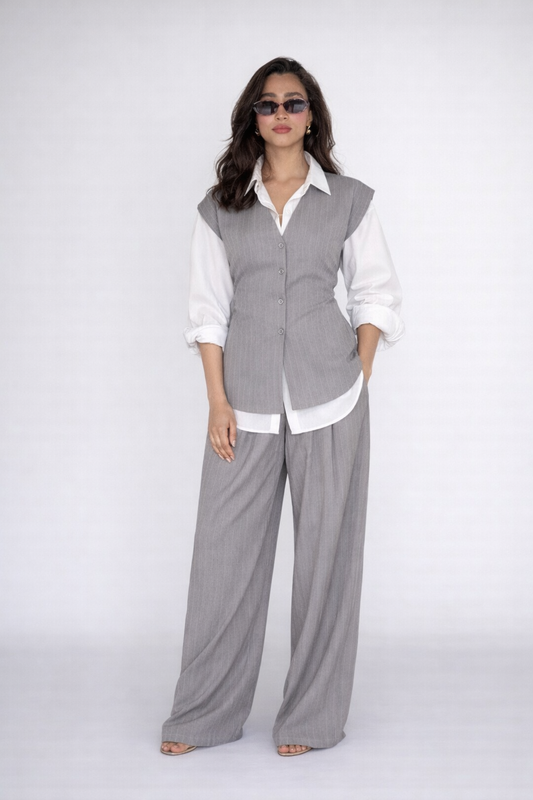 Stripped Set In Gray