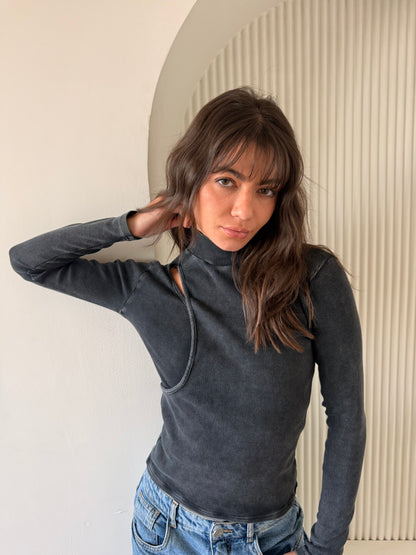 Gray Washed basic top