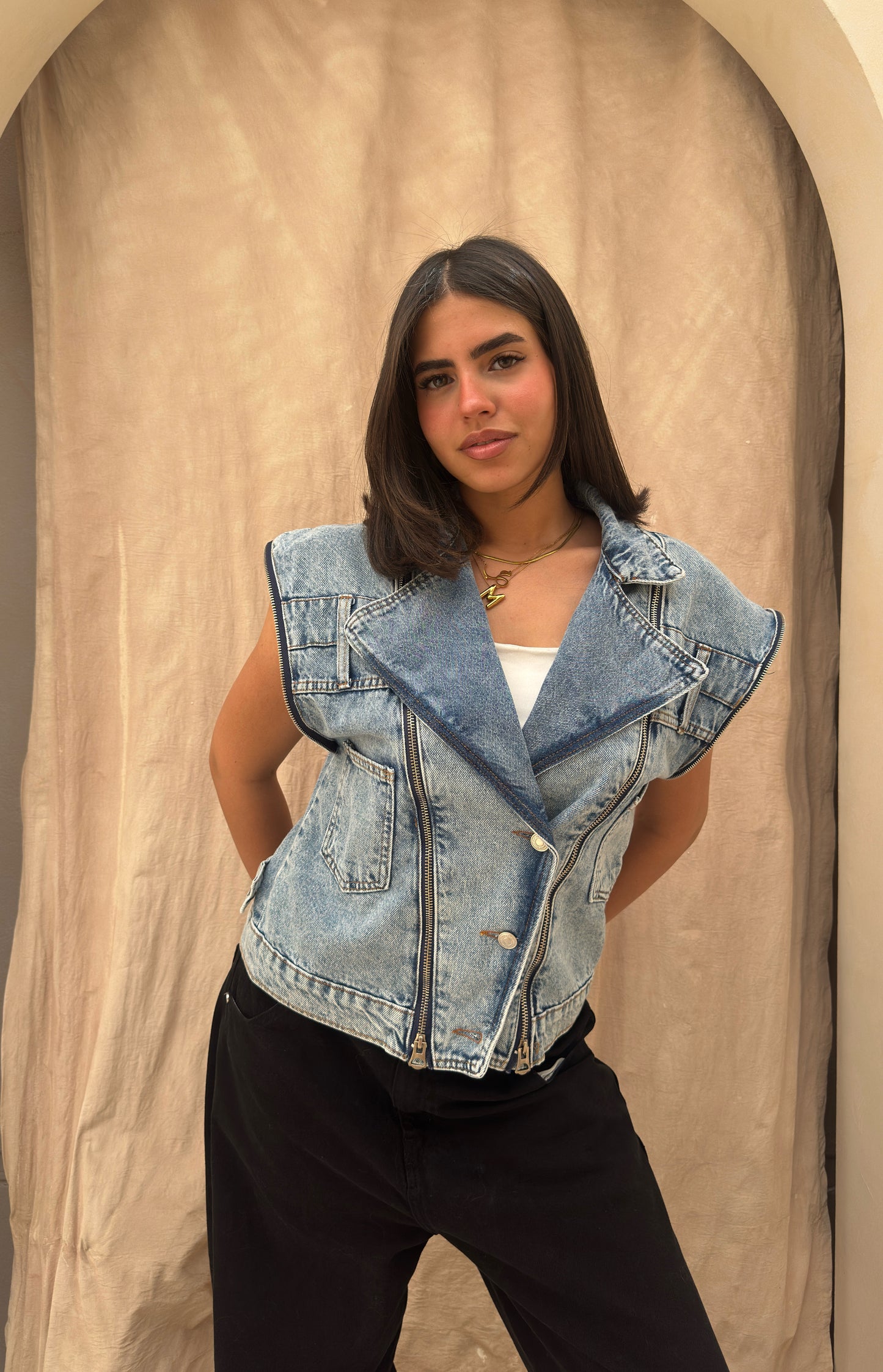 Zipper Denim Jacket