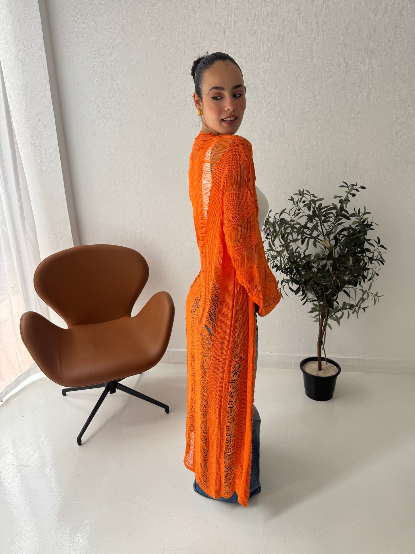 NET Orange Cardigan