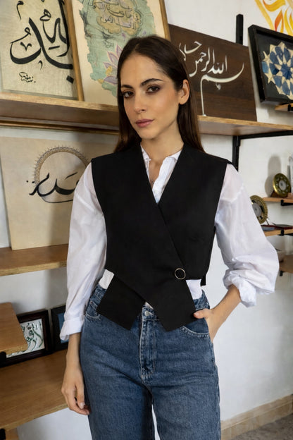 X Vest In Black