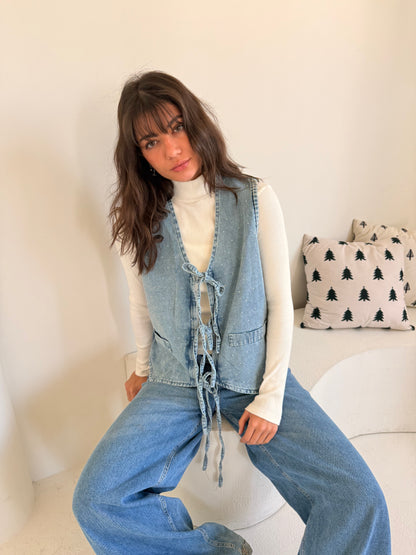 Studded Denim vest