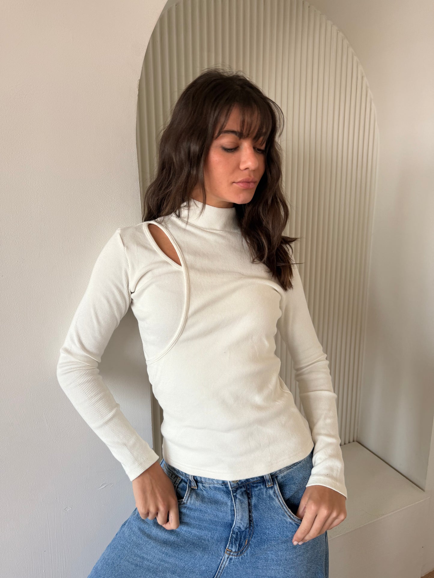 White Washed basic top