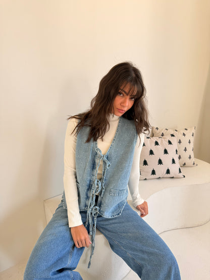 Studded Denim vest