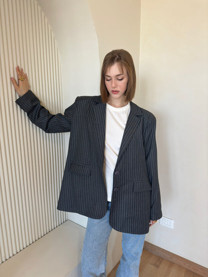 Striped Greyish Blazer