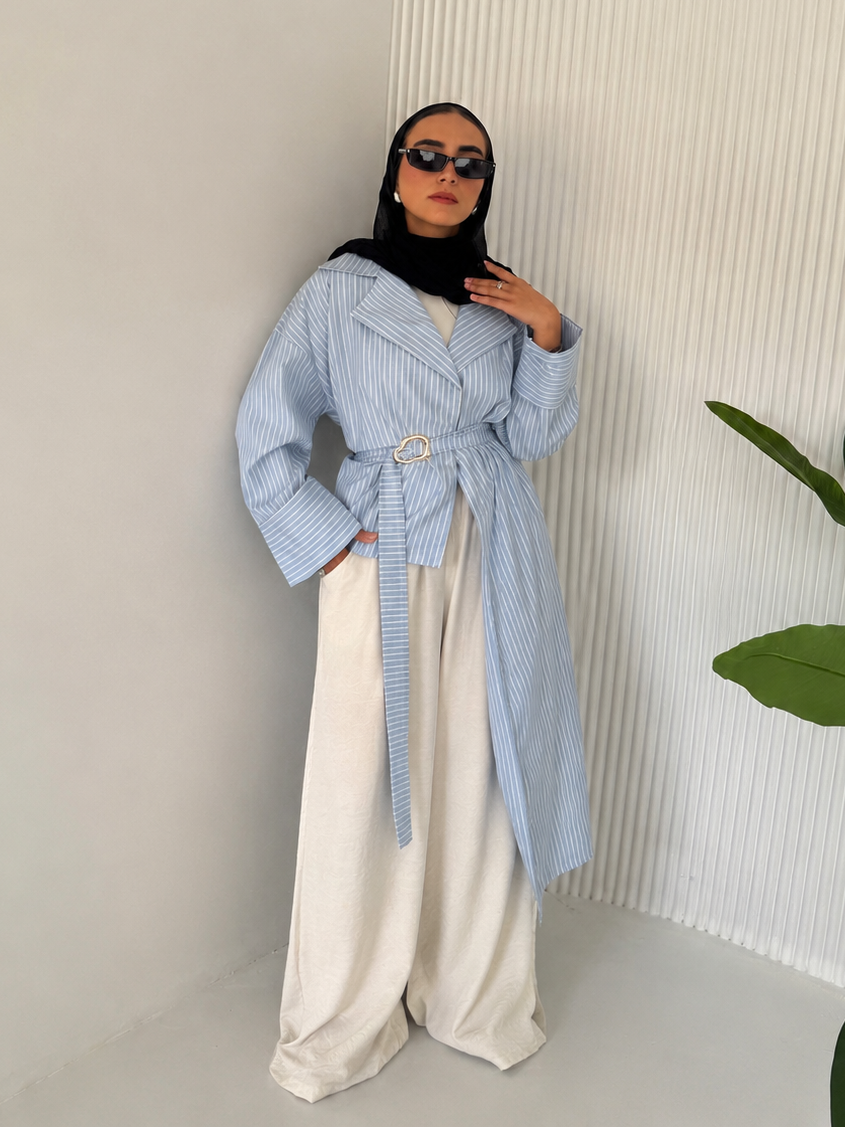 Pinstripe Wrap asymmetric