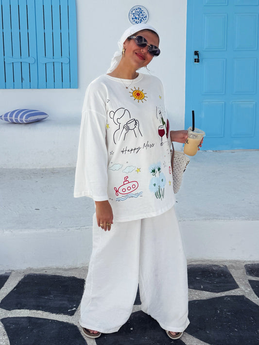 Wide Leg Linen Pant