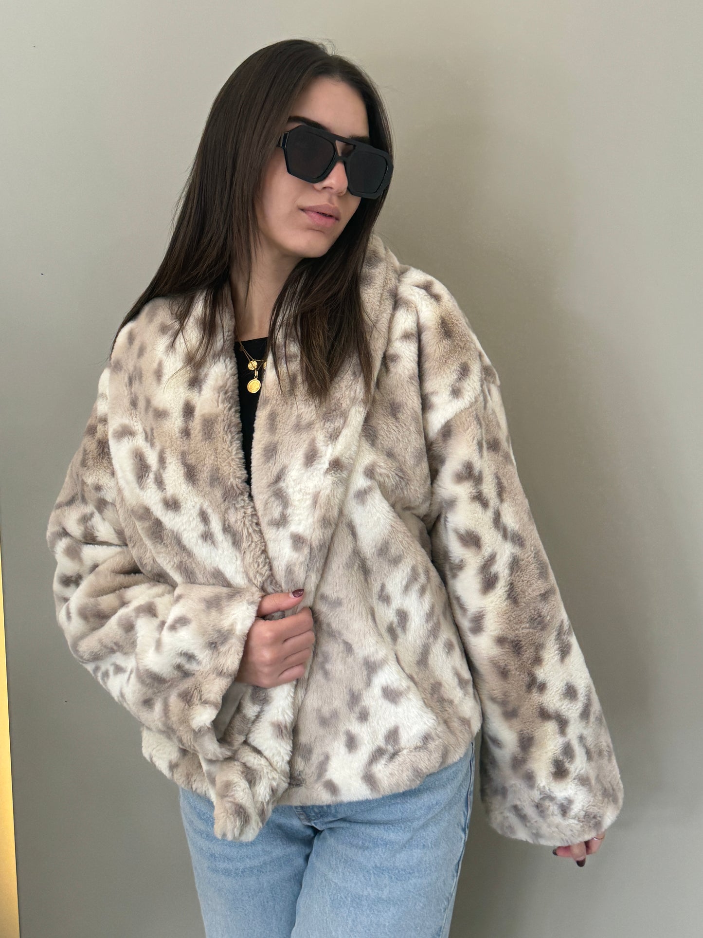 Fluff fur jacket