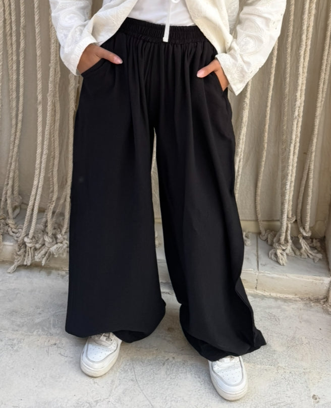 Black linen pant