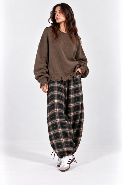 Brown Shred Pullover