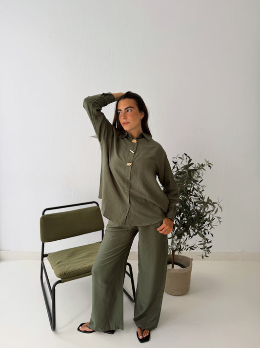 Olive Shells Linen Set