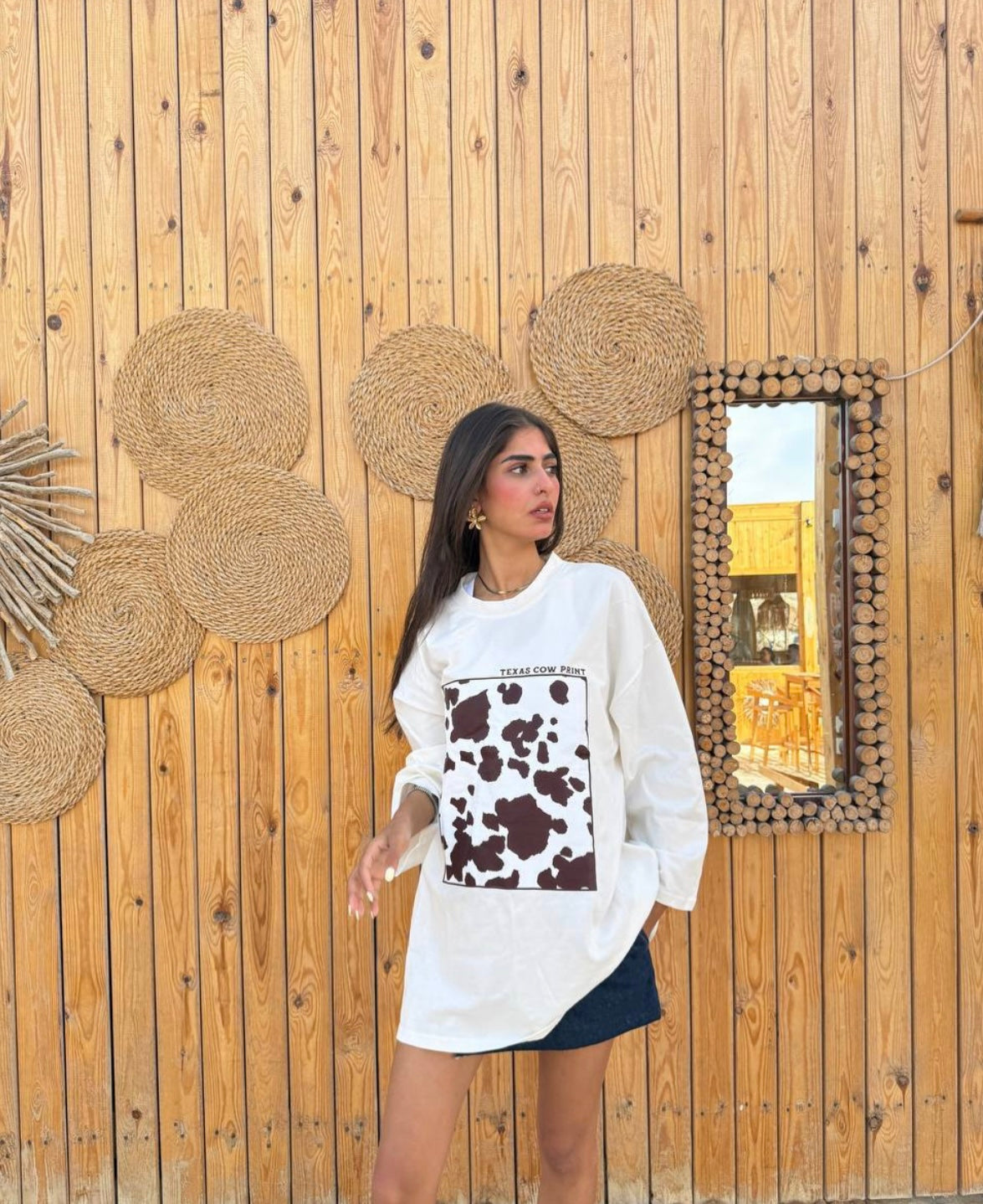 Cow Tshirt in white