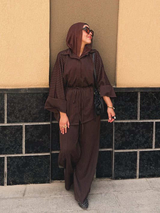 Stripped Brown Set