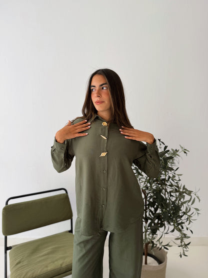 Olive Shells Linen Set