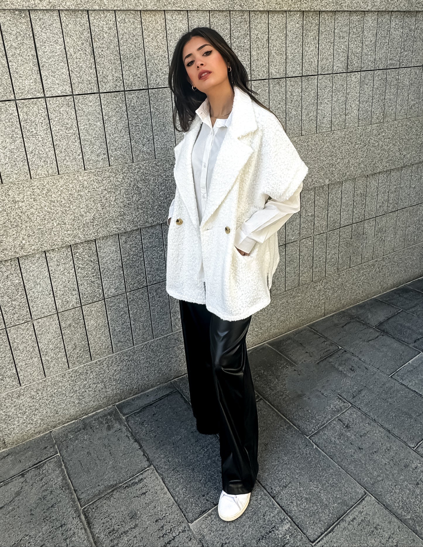 Ash White Vest