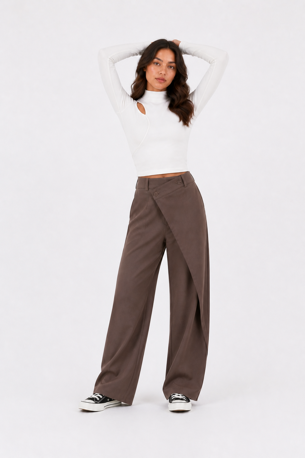 Cross pant in brown