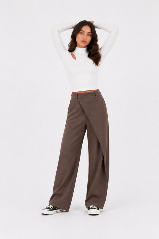 Cross pant in brown