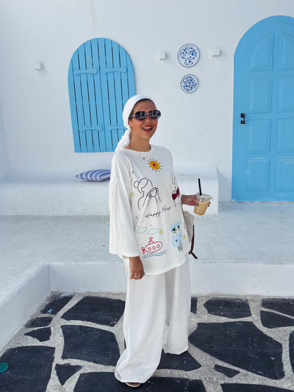 Wide Leg Linen Pant