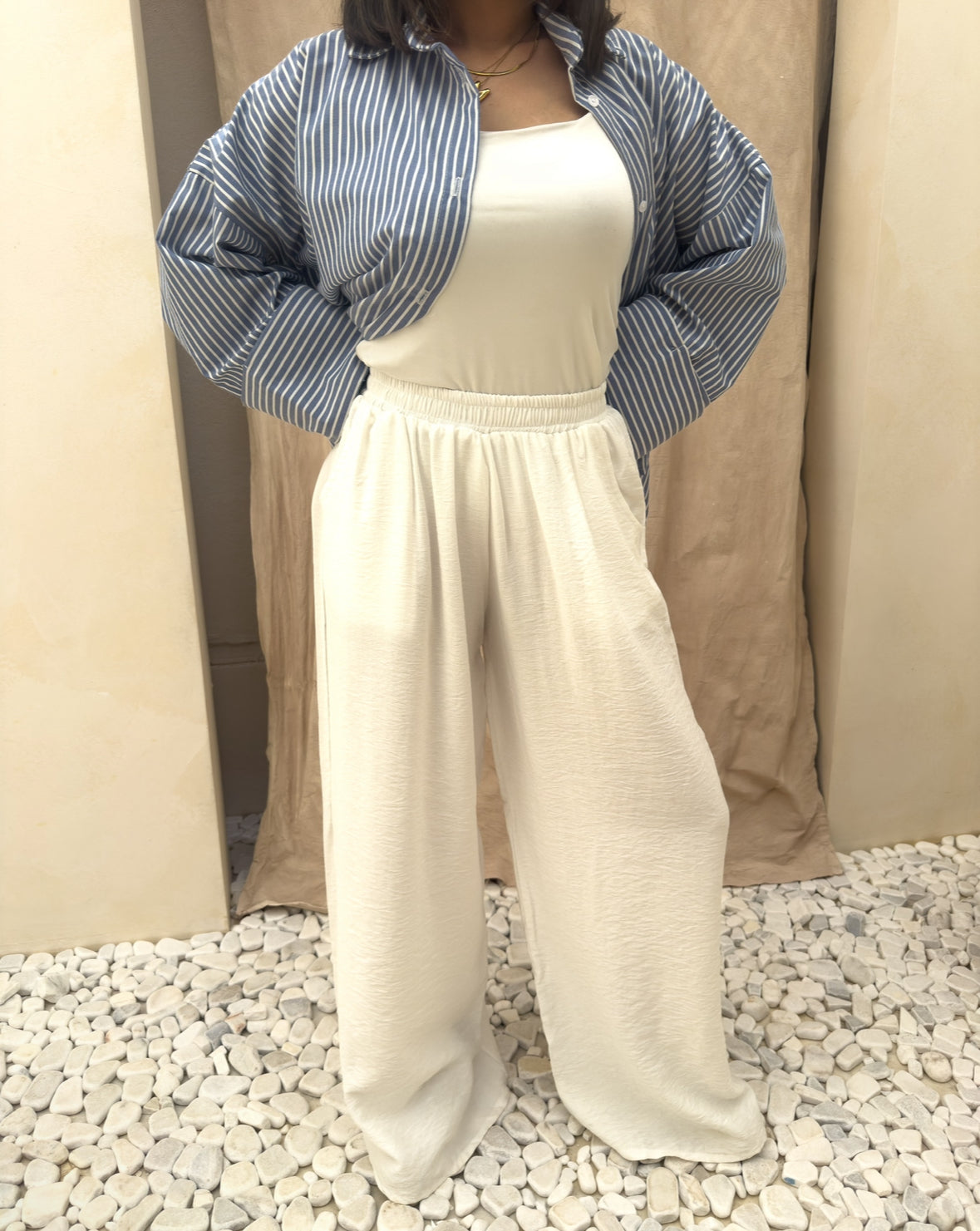 Linen white pant