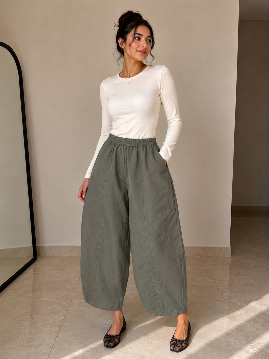 Linen Balloon Pant