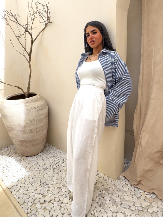Linen white pant