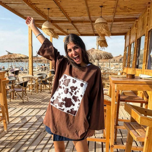Cow Tshirt in brown