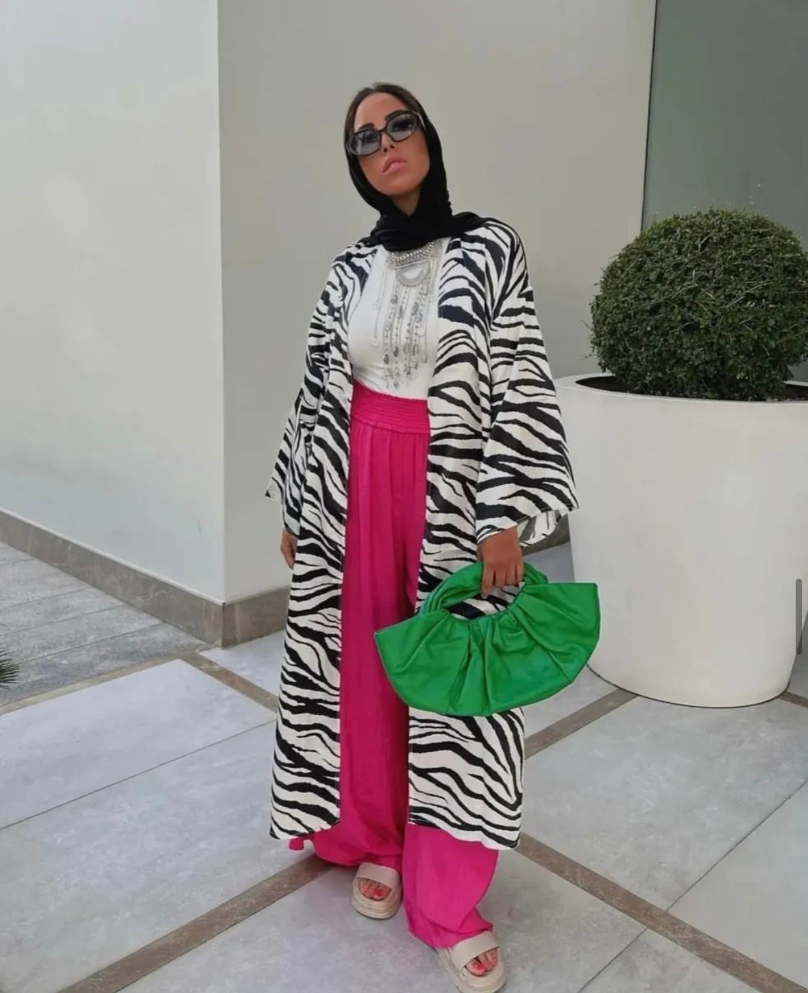 Zebra Long Cardigan