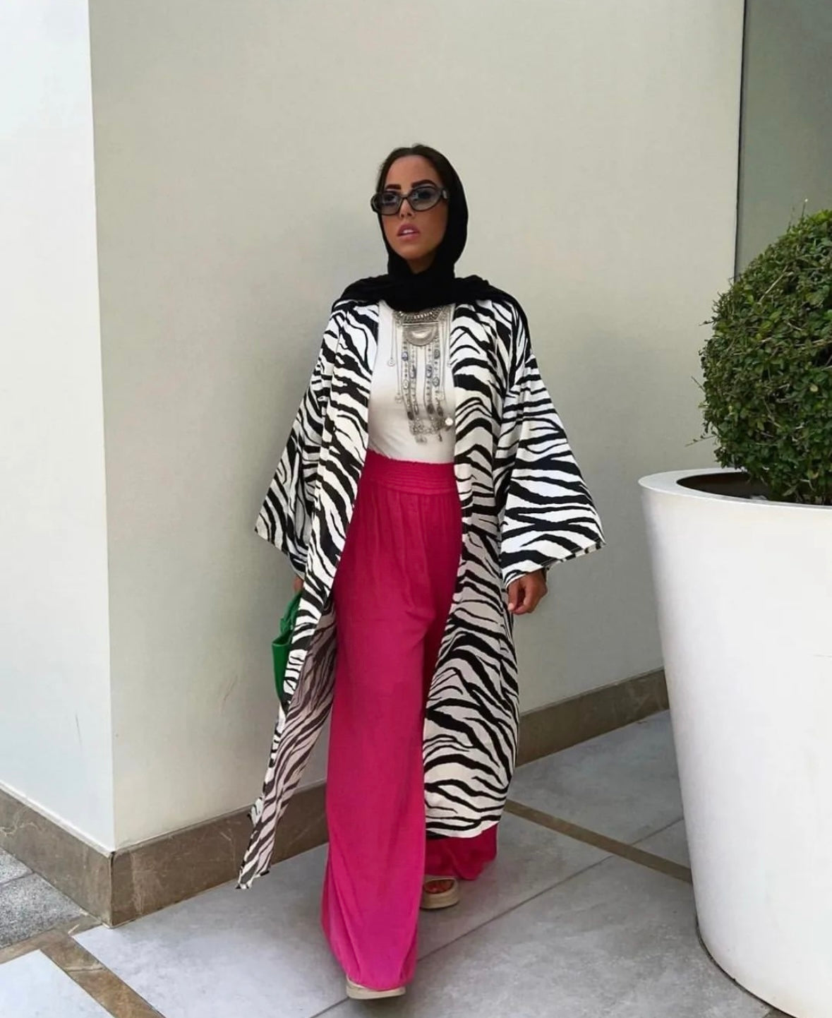 Zebra Long Cardigan