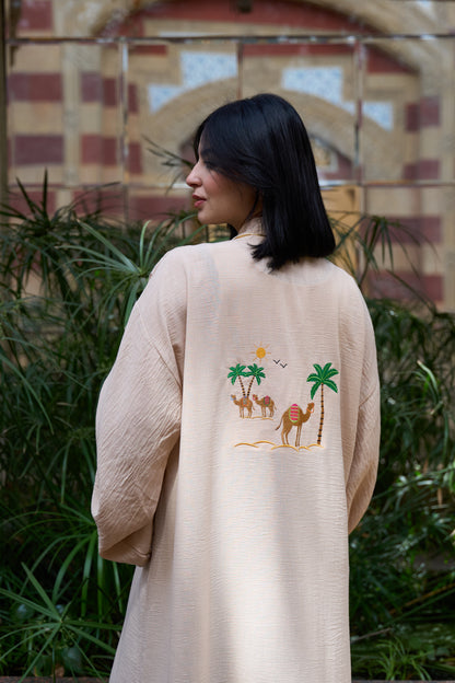 Desert Embroidery Wrape Dress